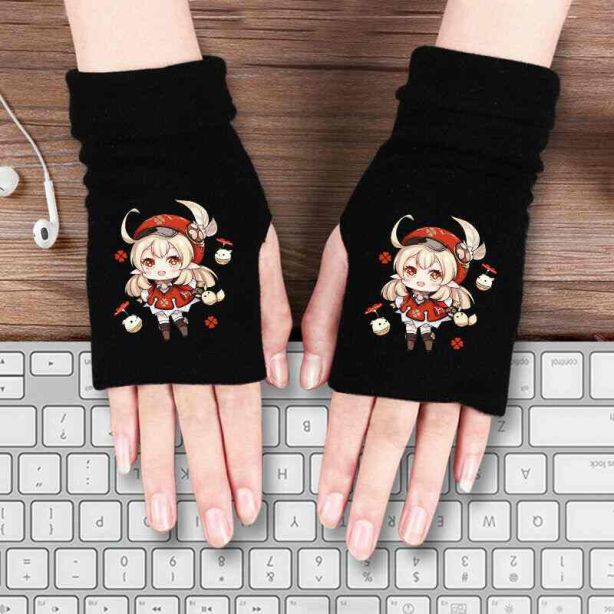 Warm Plush Half Finger Unisex Women Gloves