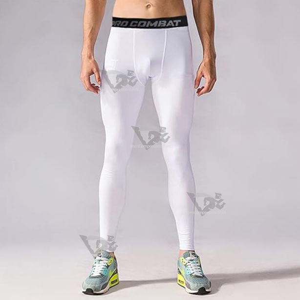 White Men Compression Pants