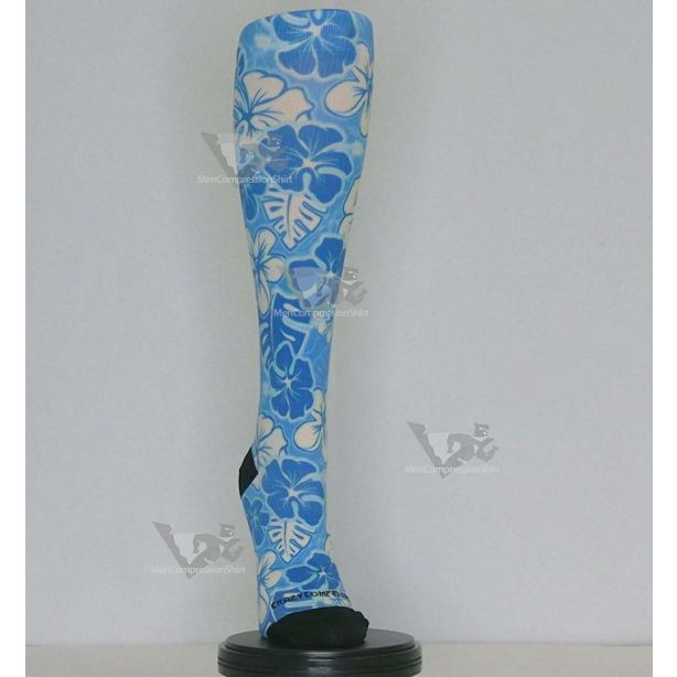 Women Compression Socks Aloha Blue