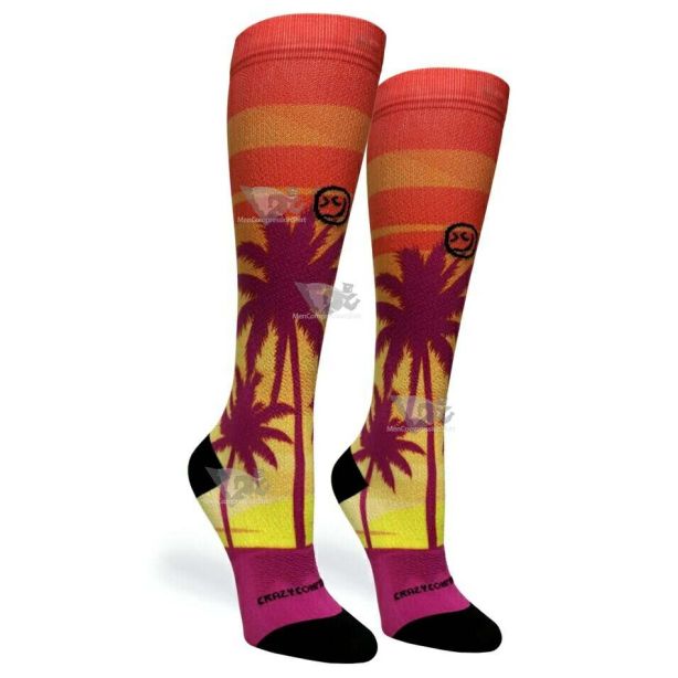 Women Compression Socks Coconut Sunset