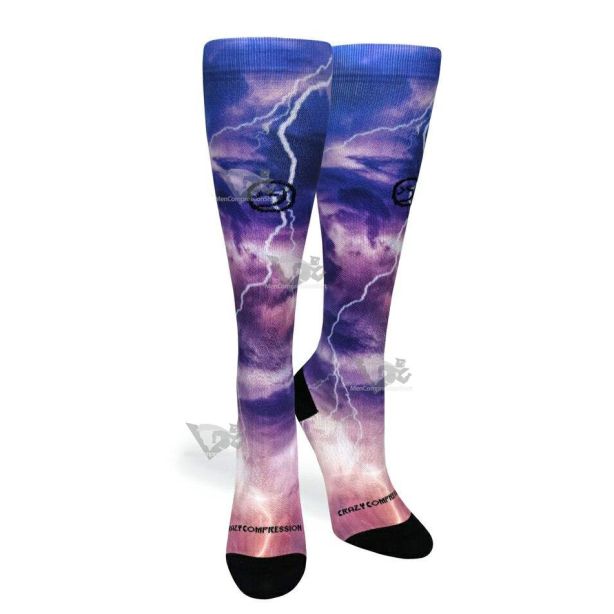 Women Compression Socks Lightning Strike