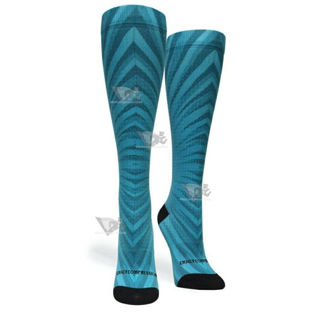 Women Compression Socks Never Quit Blue