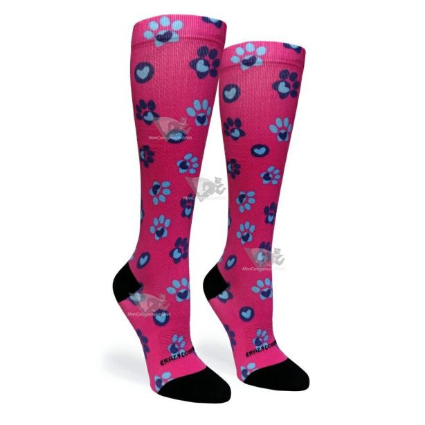 Women Compression Socks Pet Paw Love