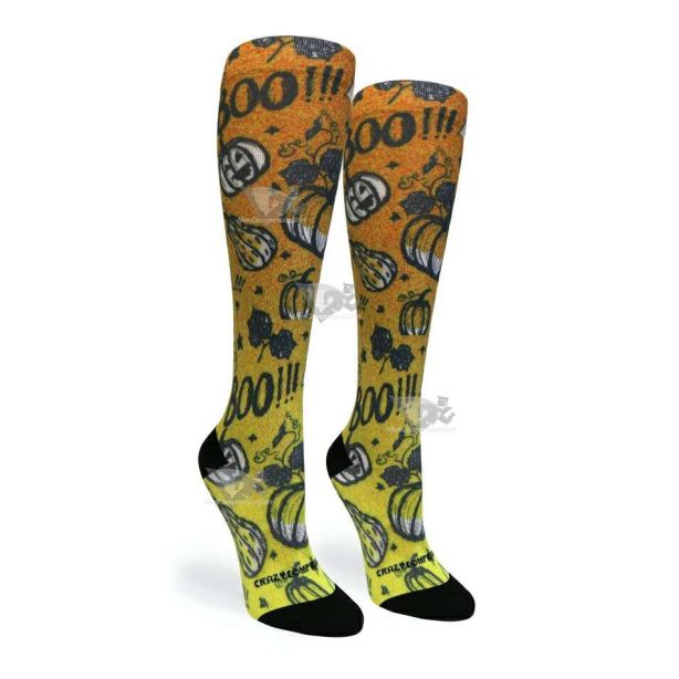 Women Compression Socks Pumpkin Boo