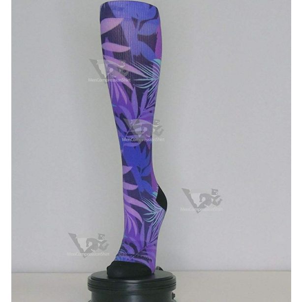 Women Compression Socks Purple Jungle