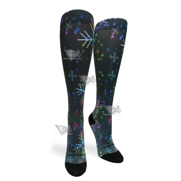 Women Compression Socks Tinsel Flakes