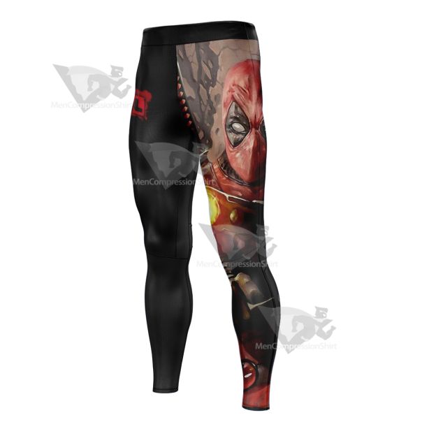 Xforce Deadpool Black Men Compression Legging