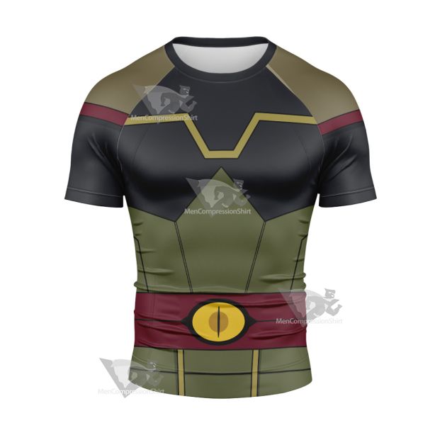 Xiaolin Showdown Chase Young Green Short Sleeve Compression Shirt