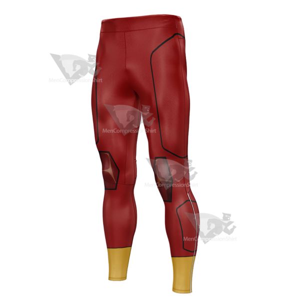 Young Justice Kid Flash Red And Yellow Mens Compression Legging