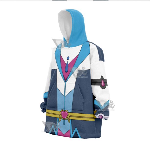 Yu Gi Oh Vrains Blue Maiden Aoi Zaizen Snug Oversized Blanket Hoodie