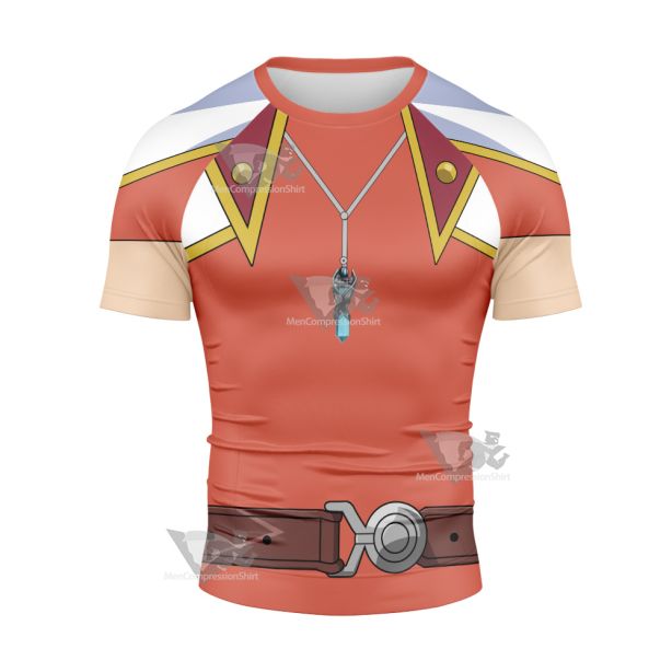 Yu Gi Oh Yuya Sakaki Render 4 Short Sleeve Compression Shirt